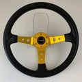 tiypeor Universal Cars Racing Car Racing Steering Wheels PU 14 inch Drifting Sport Steering Wheel